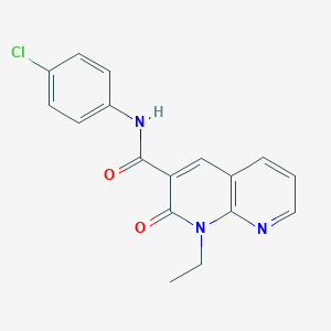 molecular formula C17H14ClN3O2 B2556245 N-(4-chlorophenyl)-1-ethyl-2-oxo-1,2-dihydro-1,8-naphthyridine-3-carboxamide CAS No. 941931-55-1