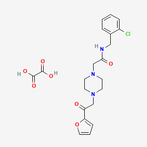 N-(2-chlorobenzyl)-2-(4-(2-(furan-2-yl)-2-oxoethyl)piperazin-1-yl)acetamide oxalate