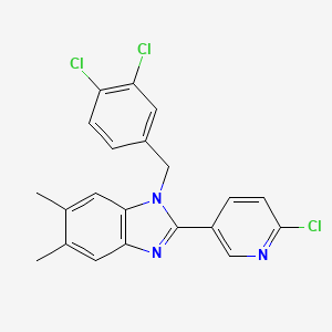 2-(6-chloro-3-pyridinyl)-1-(3,4-dichlorobenzyl)-5,6-dimethyl-1H-1,3-benzimidazole
