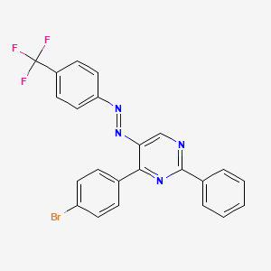 4-(4-Bromophenyl)-2-phenyl-5-{2-[4-(trifluoromethyl)phenyl]diazenyl}pyrimidine