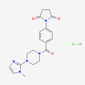 1-(4-(4-(1-methyl-1H-imidazol-2-yl)piperazine-1-carbonyl)phenyl)pyrrolidine-2,5-dione hydrochloride