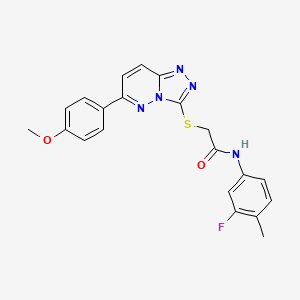 N-(3-fluoro-4-methylphenyl)-2-((6-(4-methoxyphenyl)-[1,2,4]triazolo[4,3-b]pyridazin-3-yl)thio)acetamide