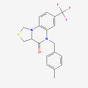 5-(4-methylbenzyl)-7-(trifluoromethyl)-3,3a-dihydro[1,3]thiazolo[3,4-a]quinoxalin-4(5H)-one