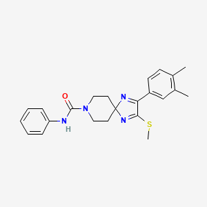2-(3,4-dimethylphenyl)-3-(methylthio)-N-phenyl-1,4,8-triazaspiro[4.5]deca-1,3-diene-8-carboxamide