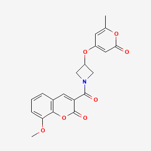 8-methoxy-3-(3-((6-methyl-2-oxo-2H-pyran-4-yl)oxy)azetidine-1-carbonyl)-2H-chromen-2-one