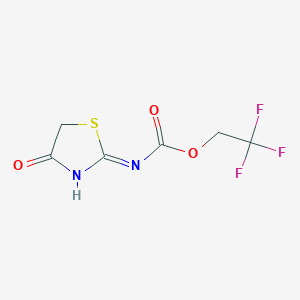 2,2,2-Trifluoroethyl (NZ)-N-(4-oxo-1,3-thiazolidin-2-ylidene)carbamate