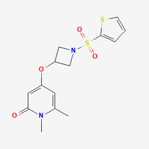 1,6-dimethyl-4-((1-(thiophen-2-ylsulfonyl)azetidin-3-yl)oxy)pyridin-2(1H)-one