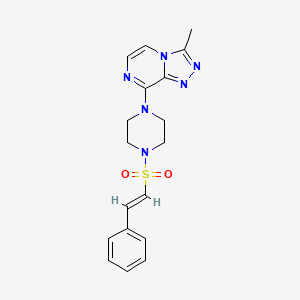 (E)-3-methyl-8-(4-(styrylsulfonyl)piperazin-1-yl)-[1,2,4]triazolo[4,3-a]pyrazine