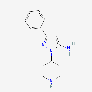 3-Phenyl-1-(piperidin-4-yl)-1H-pyrazol-5-amine