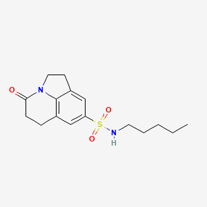 molecular formula C16H22N2O3S B2556370 4-oxo-N-pentyl-2,4,5,6-tetrahydro-1H-pyrrolo[3,2,1-ij]quinoline-8-sulfonamide CAS No. 903308-42-9