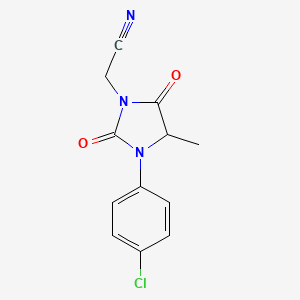 2-[3-(4-Chlorophenyl)-4-methyl-2,5-dioxoimidazolidin-1-yl]acetonitrile