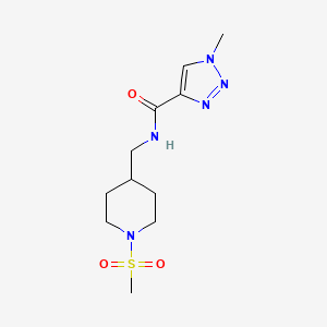 1-methyl-N-((1-(methylsulfonyl)piperidin-4-yl)methyl)-1H-1,2,3-triazole-4-carboxamide