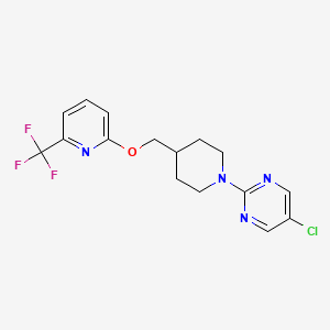 5-Chloro-2-[4-({[6-(trifluoromethyl)pyridin-2-yl]oxy}methyl)piperidin-1-yl]pyrimidine