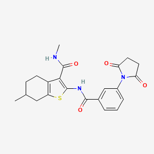 2-(3-(2,5-dioxopyrrolidin-1-yl)benzamido)-N,6-dimethyl-4,5,6,7-tetrahydrobenzo[b]thiophene-3-carboxamide