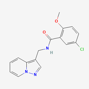 5-chloro-2-methoxy-N-(pyrazolo[1,5-a]pyridin-3-ylmethyl)benzamide
