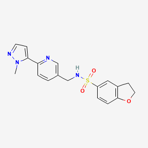N-((6-(1-methyl-1H-pyrazol-5-yl)pyridin-3-yl)methyl)-2,3-dihydrobenzofuran-5-sulfonamide