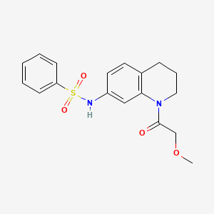 N-(1-(2-methoxyacetyl)-1,2,3,4-tetrahydroquinolin-7-yl)benzenesulfonamide