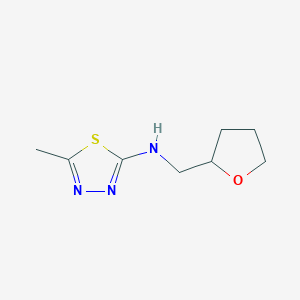 5-methyl-N-(oxolan-2-ylmethyl)-1,3,4-thiadiazol-2-amine