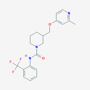 3-[(2-Methylpyridin-4-yl)oxymethyl]-N-[2-(trifluoromethyl)phenyl]piperidine-1-carboxamide