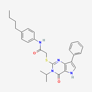 N-(4-butylphenyl)-2-((3-isopropyl-4-oxo-7-phenyl-4,5-dihydro-3H-pyrrolo[3,2-d]pyrimidin-2-yl)thio)acetamide