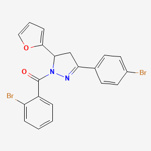(2-bromophenyl)(3-(4-bromophenyl)-5-(furan-2-yl)-4,5-dihydro-1H-pyrazol-1-yl)methanone