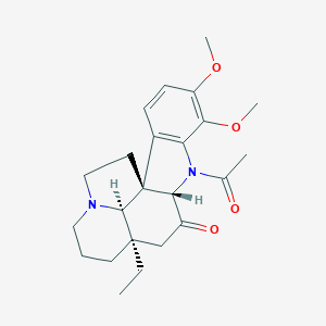 molecular formula C23H30N2O4 B025564 (1S,9S,12R,19R)-8-Acetyl-12-ethyl-5,6-dimethoxy-8,16-diazapentacyclo[10.6.1.01,9.02,7.016,19]nonadeca-2(7),3,5-trien-10-one CAS No. 19649-33-3