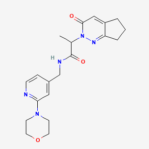 N-((2-morpholinopyridin-4-yl)methyl)-2-(3-oxo-3,5,6,7-tetrahydro-2H-cyclopenta[c]pyridazin-2-yl)propanamide