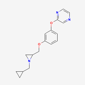 2-[3-[[1-(Cyclopropylmethyl)aziridin-2-yl]methoxy]phenoxy]pyrazine