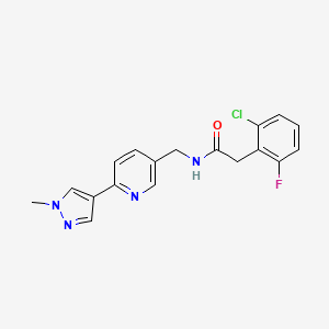2-(2-chloro-6-fluorophenyl)-N-((6-(1-methyl-1H-pyrazol-4-yl)pyridin-3-yl)methyl)acetamide