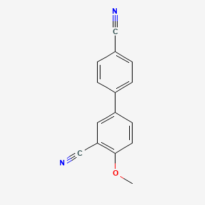 molecular formula C15H10N2O B2556406 5-(4-Cyanophenyl)-2-methoxybenzonitrile CAS No. 313366-69-7