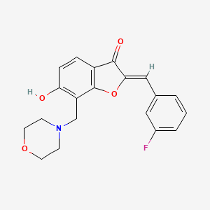 (Z)-2-(3-fluorobenzylidene)-6-hydroxy-7-(morpholinomethyl)benzofuran-3(2H)-one