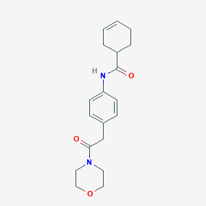 N-(4-(2-morpholino-2-oxoethyl)phenyl)cyclohex-3-enecarboxamide