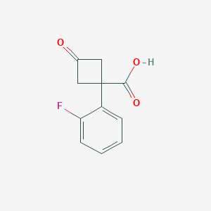 1-(2-Fluorophenyl)-3-oxocyclobutane-1-carboxylic acid