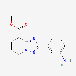 Methyl 2-(3-aminophenyl)-5,6,7,8-tetrahydro-[1,2,4]triazolo[1,5-a]pyridine-8-carboxylate