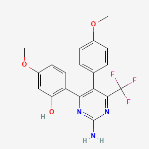 2-(2-Amino-5-(4-methoxyphenyl)-6-(trifluoromethyl)pyrimidin-4-yl)-5-methoxyphenol