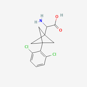 molecular formula C13H13Cl2NO2 B2556425 2-Amino-2-[3-(2,6-dichlorophenyl)-1-bicyclo[1.1.1]pentanyl]acetic acid CAS No. 2287261-35-0