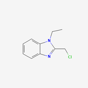 molecular formula C10H11ClN2 B2556428 1H-Benzimidazole, 2-(chloromethyl)-1-ethyl- CAS No. 66947-93-1