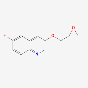 molecular formula C12H10FNO2 B2556434 6-Fluoro-3-(oxiran-2-ylmethoxy)quinoline CAS No. 2411275-82-4
