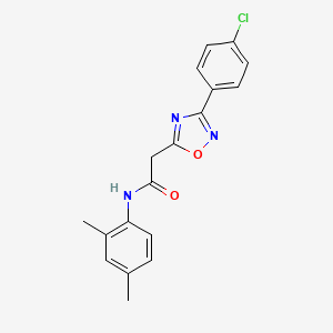 molecular formula C18H16ClN3O2 B2556439 2-[3-(4-chlorophenyl)-1,2,4-oxadiazol-5-yl]-N-(2,4-dimethylphenyl)acetamide CAS No. 478042-38-5