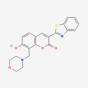 3-Benzothiazol-2-yl-7-hydroxy-8-morpholin-4-ylmethyl-chromen-2-one