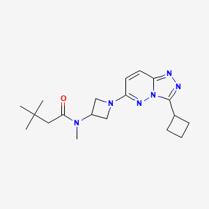 molecular formula C19H28N6O B2556457 N-(1-(3-环丁基-[1,2,4]三唑并[4,3-b]哒嗪-6-基)氮杂环丁-3-基)-N,3,3-三甲基丁酰胺 CAS No. 2310155-79-2