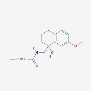 molecular formula C16H19NO3 B2556459 N-[(1-Hydroxy-7-methoxy-3,4-dihydro-2H-naphthalen-1-yl)methyl]but-2-ynamide CAS No. 2411255-89-3