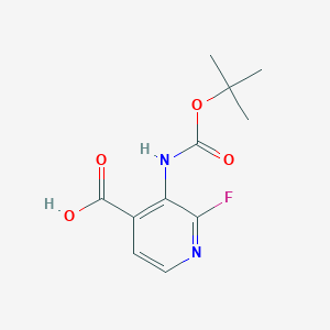 molecular formula C11H13FN2O4 B2556464 2-Fluoro-3-[(2-methylpropan-2-yl)oxycarbonylamino]pyridine-4-carboxylic acid CAS No. 2248284-49-1