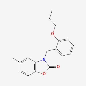 molecular formula C18H19NO3 B2556466 5-Methyl-3-(2-propoxy-benzyl)-3H-benzooxazol-2-one CAS No. 638142-36-6