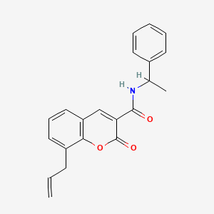 molecular formula C21H19NO3 B2556472 8-allyl-2-oxo-N-(1-phenylethyl)-2H-chromene-3-carboxamide CAS No. 325802-46-8