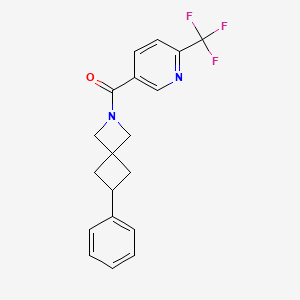 B2556473 (6-Phenyl-2-azaspiro[3.3]heptan-2-yl)-[6-(trifluoromethyl)pyridin-3-yl]methanone CAS No. 2379977-92-9