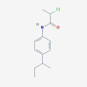 molecular formula C13H18ClNO B2556476 N-(4-sec-butylphenyl)-2-chloropropanamide CAS No. 731011-88-4