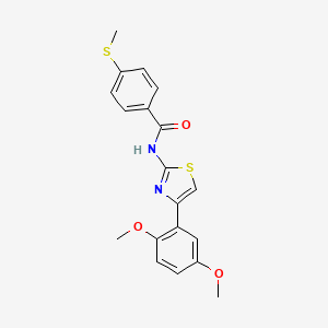 N-(4-(2,5-dimethoxyphenyl)thiazol-2-yl)-4-(methylthio)benzamide