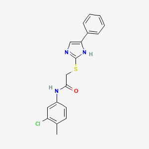 N-(3-chloro-4-methylphenyl)-2-((5-phenyl-1H-imidazol-2-yl)thio)acetamide