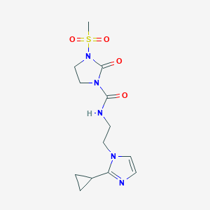 N-(2-(2-cyclopropyl-1H-imidazol-1-yl)ethyl)-3-(methylsulfonyl)-2-oxoimidazolidine-1-carboxamide